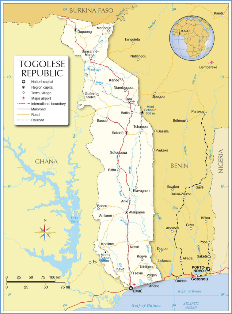 Karte Togo